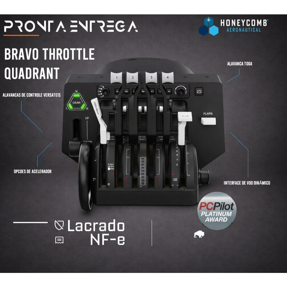 Honeycomb Aeronautical Bravo Throttle Quadrant PC e Xbox | Shopee