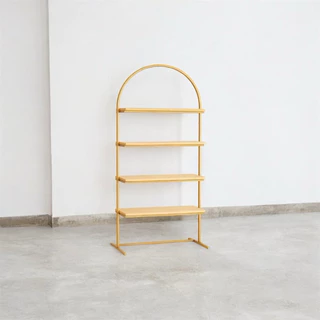 Prateleira romana  4 Andares 60cm Ferro e Madeira Moderna em Oferta na Shopee