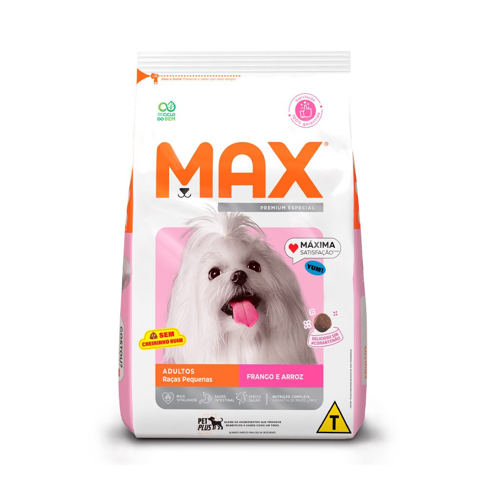 Ração Max Adulto Frango e Arroz Raças Pequenas 10,1Kg | Shopee Brasil