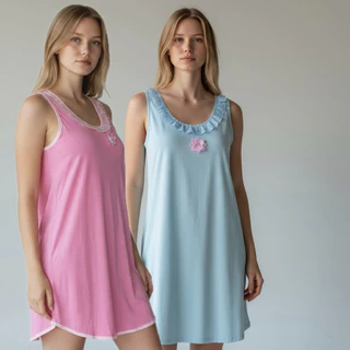 Kit 2 Camisola Feminina Senhora Malha Premium Elegante e Confortável em Oferta na Shopee