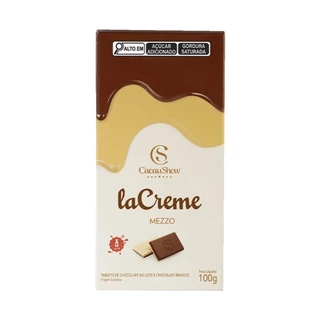Tablete Barra De Chocolate Lacreme Mezzo 100g Cacau Show em Oferta na Shopee