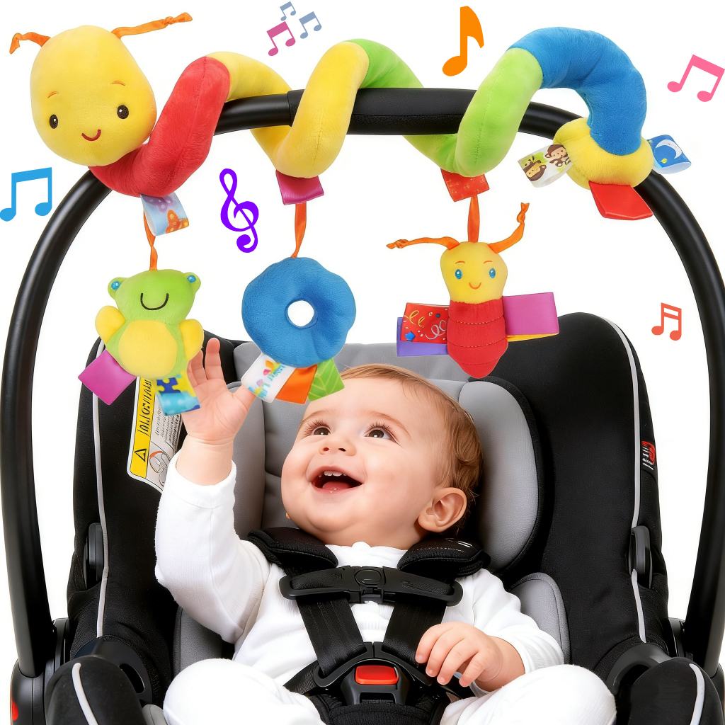 Mobile Centopeia Espiral Ideal Carrinho Bebê Conforto Berço Com Barulho ...