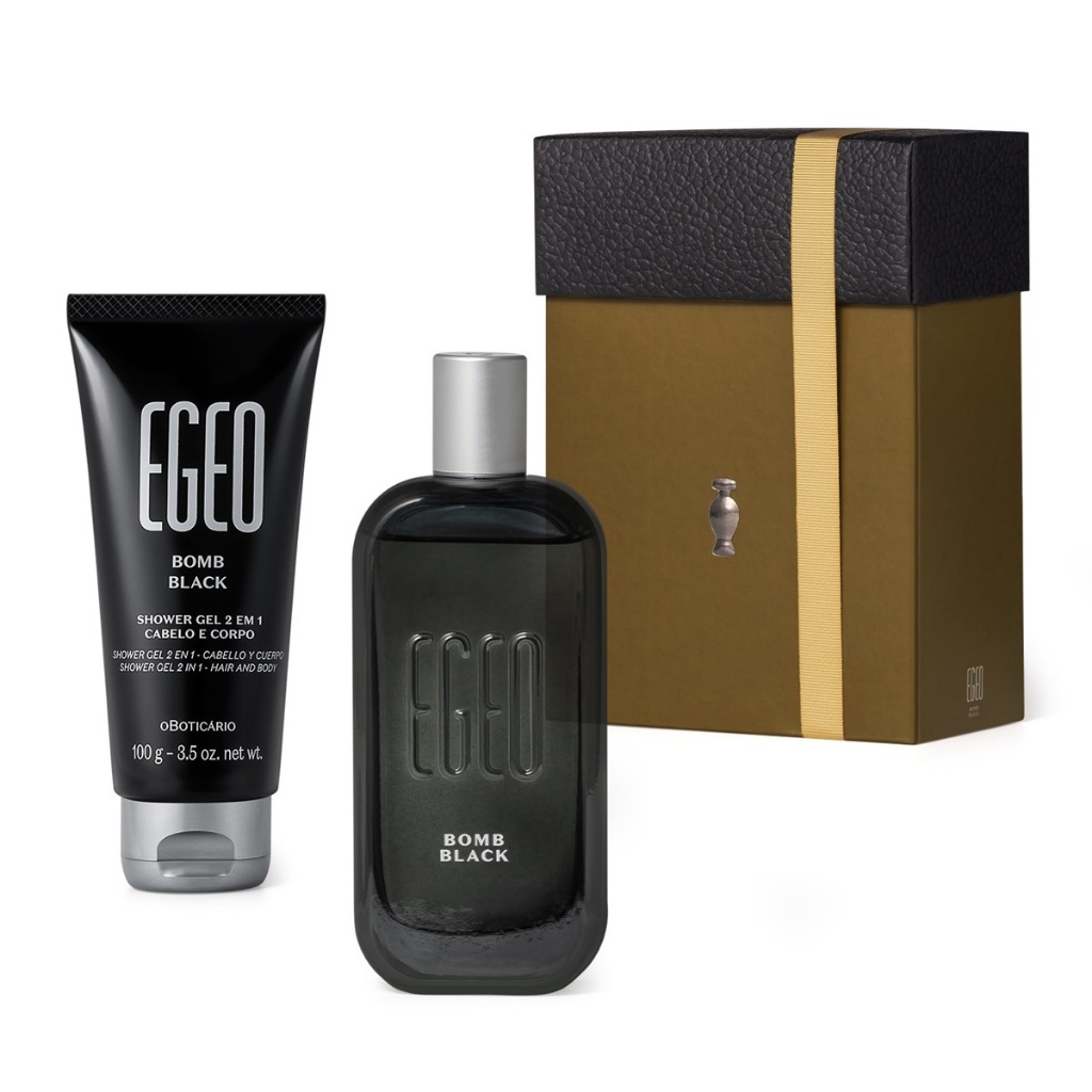 kit Egeo Bomb black , O boticario ( colonia + shower gel ) em Oferta na Shopee