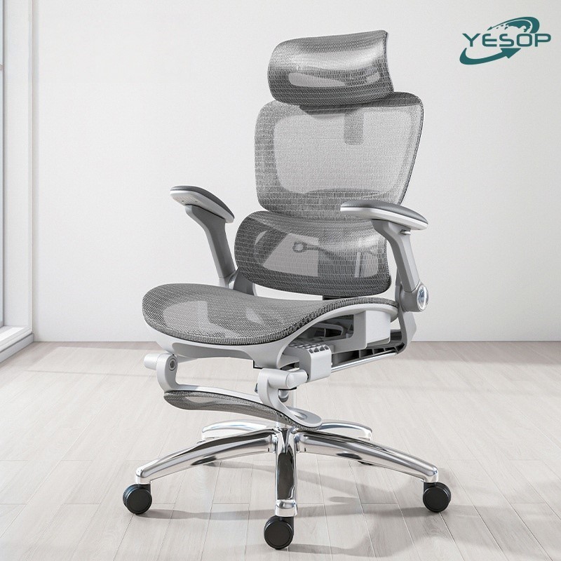 YESOP Cadeira Ergonômica Escritório Gamer Estudo Assento Zero Gravity Capacidade 150kg Cor Branco