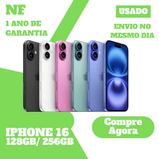 [USADO] IPhone 16 - PLUS - 128GB / 256GB Plus Apple – 5G, NF-e e Garantia em Oferta na Shopee