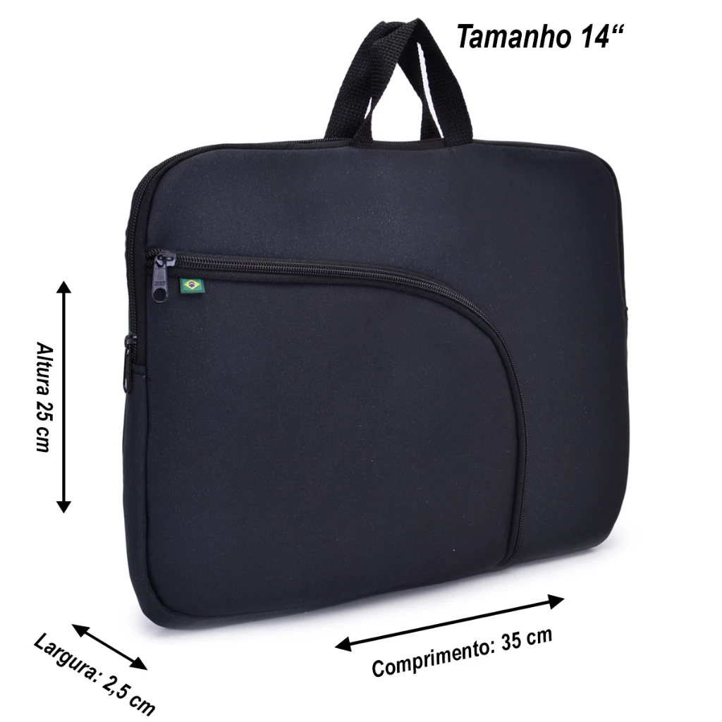 Capa para Notebook 14 15,6 17 Polegadas Com Alça e Bolso Compatível ...