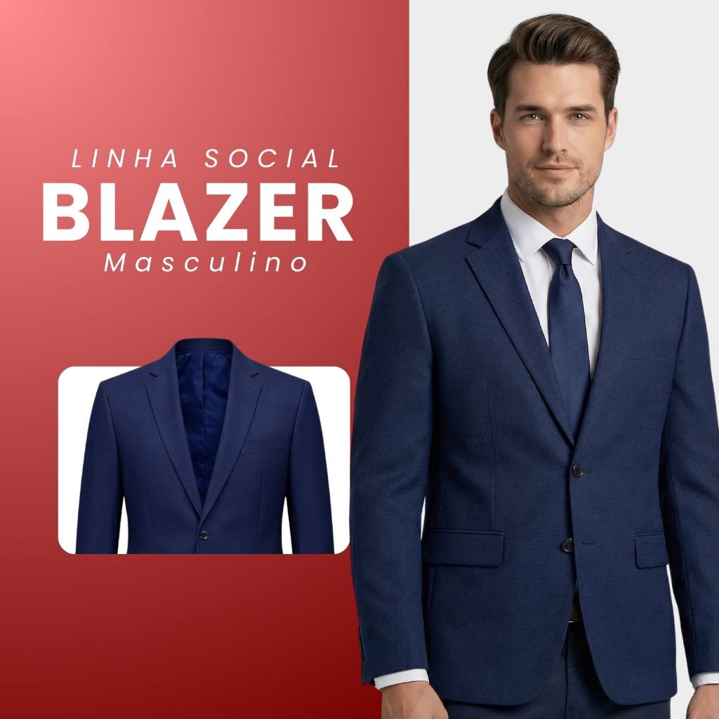 Blazer Masculino Paleto Slim Italiano Luxo Social Premium Microfibra ...