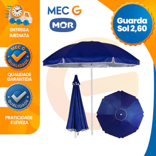 Guarda Sol Praia Piscina 2,60m Grande Articulado Reclinável Proteção Solar FPS100 Mor em Oferta na Shopee