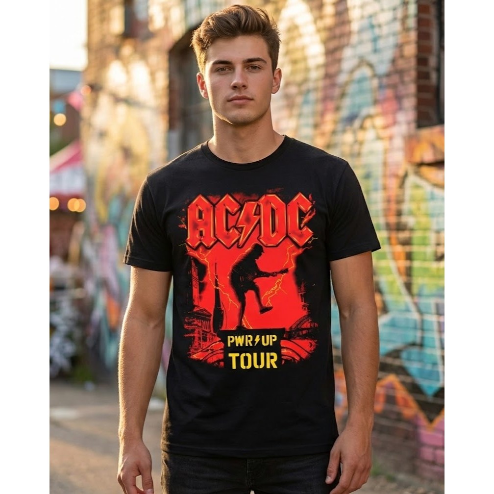 Camiseta Unissex Especial ACDC Power Up Tour 2026 - Premium | Shopee Brasil