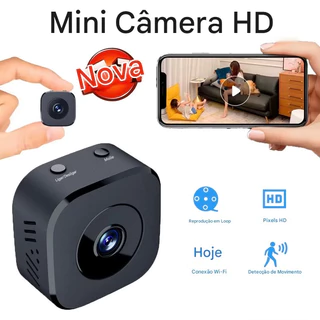 Câmera de segurança hd mini, visão noturna colorida, wi-fi de alta definição à prova d'água detecção de movimento em Oferta na Shopee