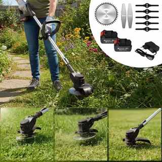Aparador Roçadeira Elétrica De Grama Nakasaki A Bateria 48V 1580w Corte de Grama e Mato