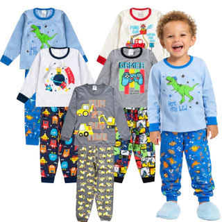 Kit sortido 2 pijama menino infantil inverno 2 conjuntos masculino frio em Oferta na Shopee