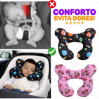 Almofada para Pescoço Bebe Conforto fofinha Apoio de Cabeça 100% Algodão em Oferta na Shopee
