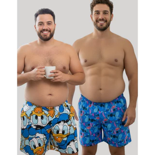 Kit 2 Pijamas Masculino Samba Canção Adulto Plus Size Roupa de Dormir em Oferta na Shopee
