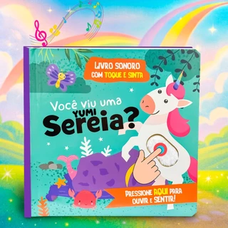 Livro Sensorial Bebê Você Viu uma Sereia? Toque E Ouça | Sons E Texturas | Coleção Premium Educativo em Oferta na Shopee
