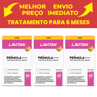03 Unidades Cimed Lavitan Prímula Femme C/ 60 Capsulas em Oferta na Shopee