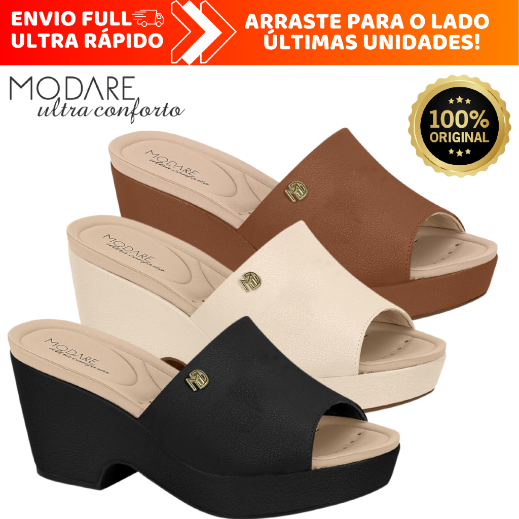 Tamanco Feminino Meia Pata Modare Salto Alto Ultra Conforto Original ...