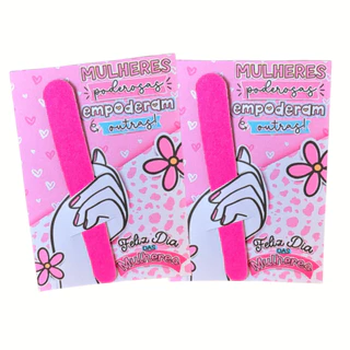 Kit Mini Lixa Com Cartão Personalizados Mimos Lembrancinha Dia Internacional da Mulher Cliente em Oferta na Shopee