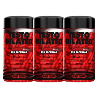 3x Testo Dilated Rico em Magnésio, Zinco e Vitamina B6 120 Cáps| Performance e Completa - Body Nutry
