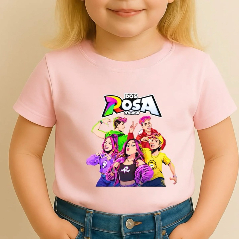 Camiseta Infantil SHOW Grupo Dos Rosas EMILY VICK 2 Lançamentos 100% ...