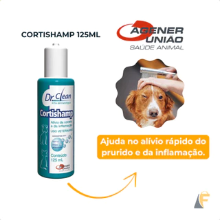 Cortishamp Shampoo Dermatológico Dr. Clean 125ml Cães e Gatos Agener União em Oferta na Shopee