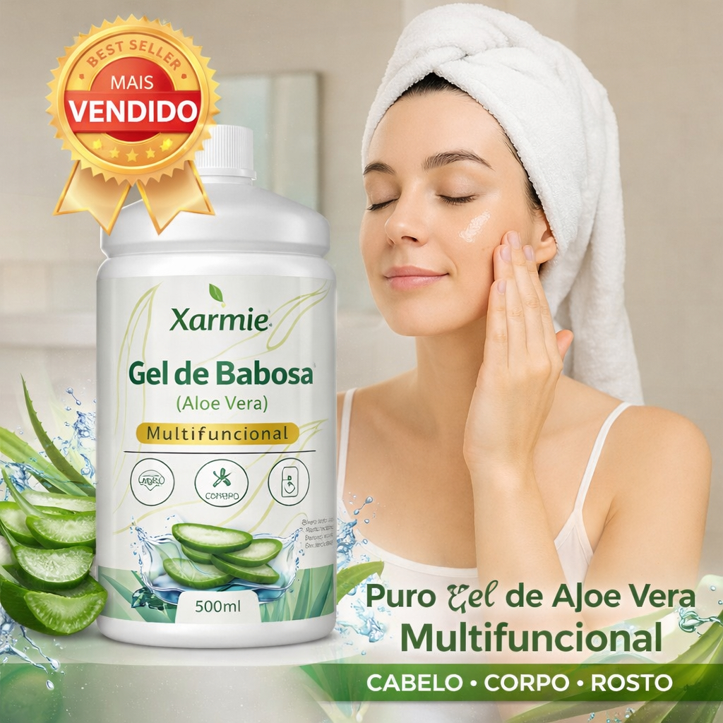 Puro Gel De Babosa Aloe Vera 100% Natural Pele E Cabelo 500g XARMIE |  Shopee Brasil
