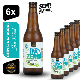 Cerveja IPA Zero Sem Álcool Campinas 355ml (6un)