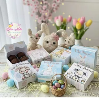 Envio Imediato-10 Caixa 4 doces de Páscoa lembrancinha ,embalagem para ovinhos, bombons trufas. em Oferta na Shopee