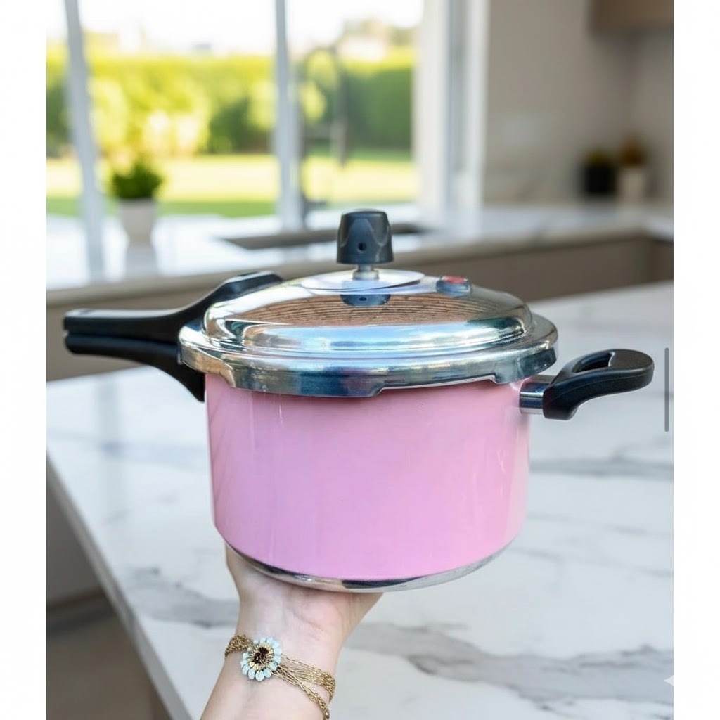 PANELA DE PRESSÃO 2,5 LITROS - FECHAMENTO EXTERNO - ROSA BARBIE ...