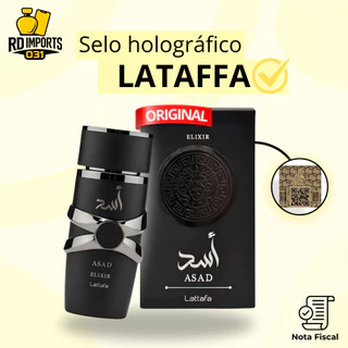 Perfume Árabe Asad Elixir Lattafa Masculino Edp 100ml Original Importado Com Selo Holográfico e NF em Oferta na Shopee
