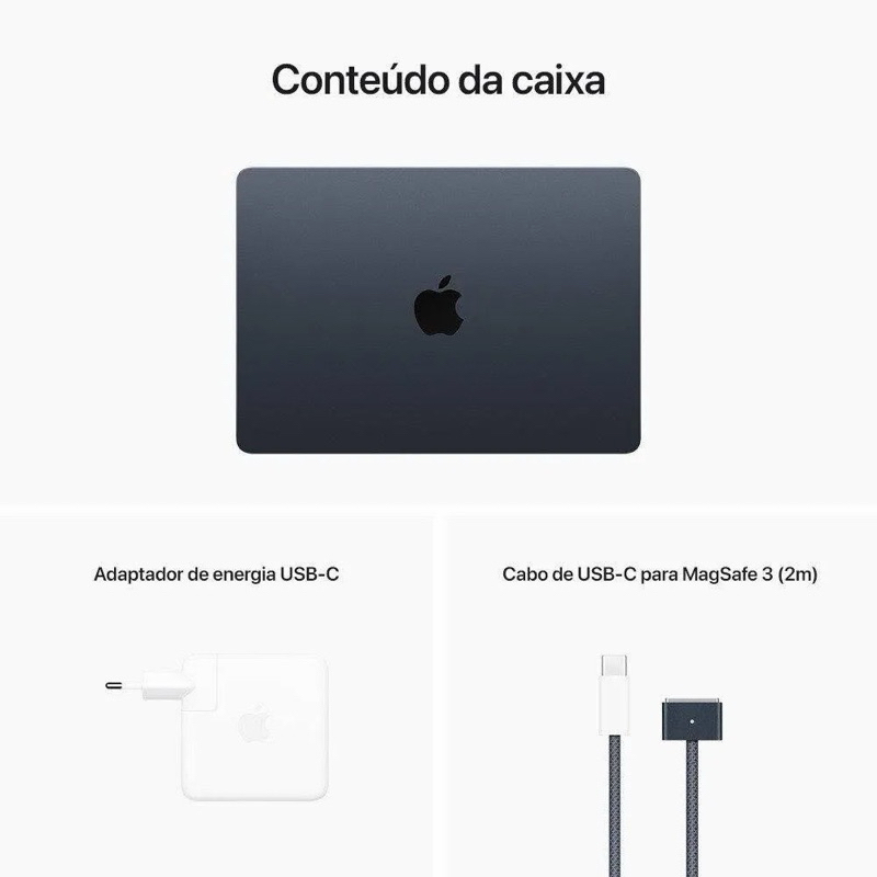 Apple Macbook Air M2 Midnight 16GB RAM 256GB SSD 1 Ano de Garantia