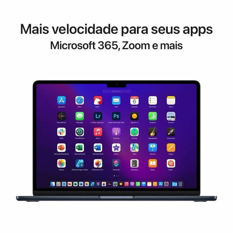 Apple Macbook Air M2 Midnight 16GB RAM 256GB SSD 1 Ano de Garantia