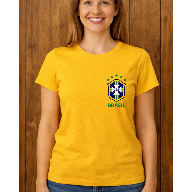 Camiseta [Exclusiva] Brasil Torcedor Copa do Mundo| Unissex Algodão| Infantil, Adulto e Plus Size em Oferta na Shopee