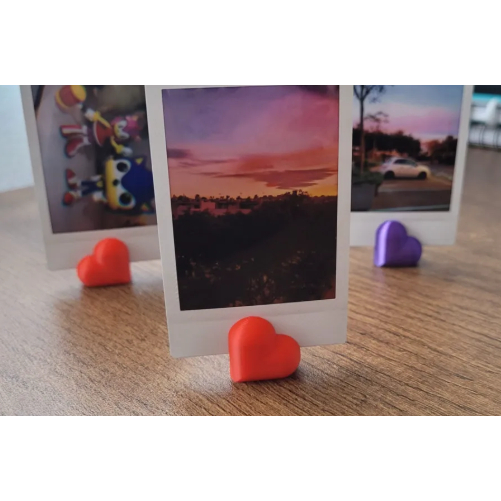 Suporte de polaroid- Coração- 3D