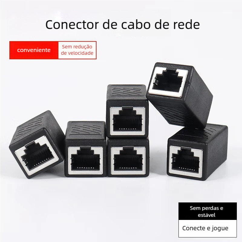 Distribuidor 1x2 RJ45 de Metal - Adaptador para Cabo de Rede Dual ...