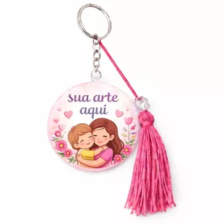 40 Chaveiro Espelho Com Tassel E Pingente Personalizado em Oferta na Shopee