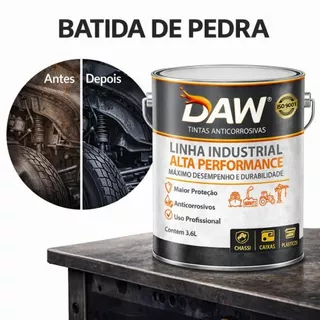 Batida De Pedra Preto Para Emborrachamento 3,6L Daw Colors Tintas em Oferta na Shopee