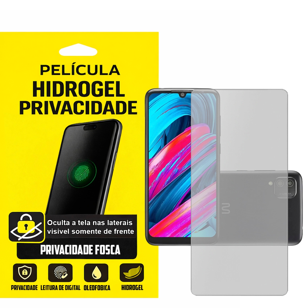 Película (Privacidade) Fosca Hidrogel Slim TPU Protetora para Smartphone Multilaser G 3