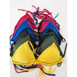 BIQUINI CORTININHA COM BOJO (BOJO REMOVIVEL) PARTE DE CIMA VIES PRETO em Oferta na Shopee