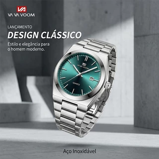 Relógio Masculino VAVA VOOM 2871 Aço Inoxidável Original Luxo Social À Prova D’água Pronta Entrega
