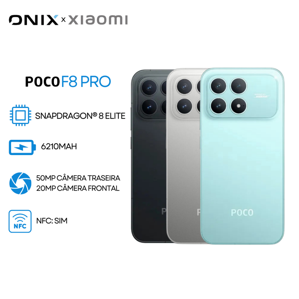 Xiaomi Poco F8 Pro 5G,Versão Global 256-512GB/12 GB RAM