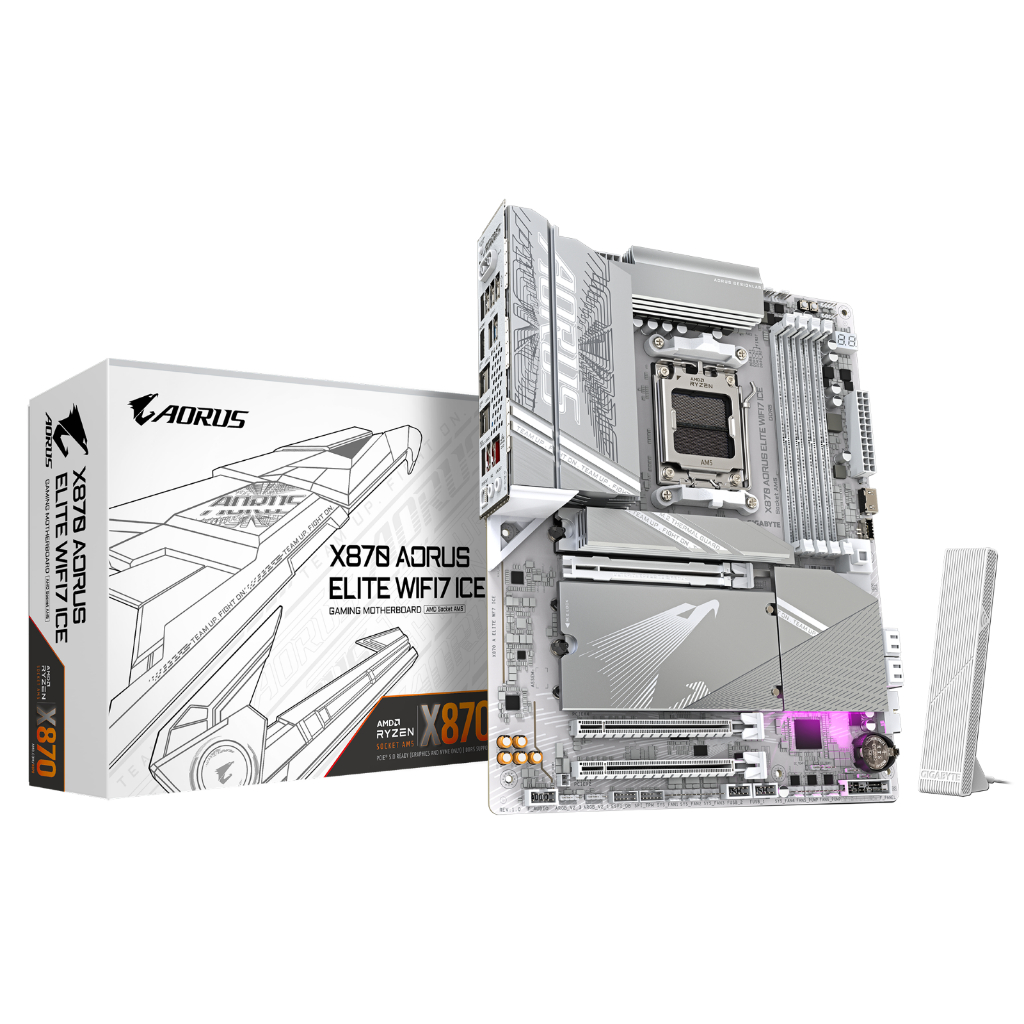 PLACA MÃE GIGABYTE X870 AORUS ELITE ICE WIFI7 BRANCA AM5/DDR5 | Shopee ...