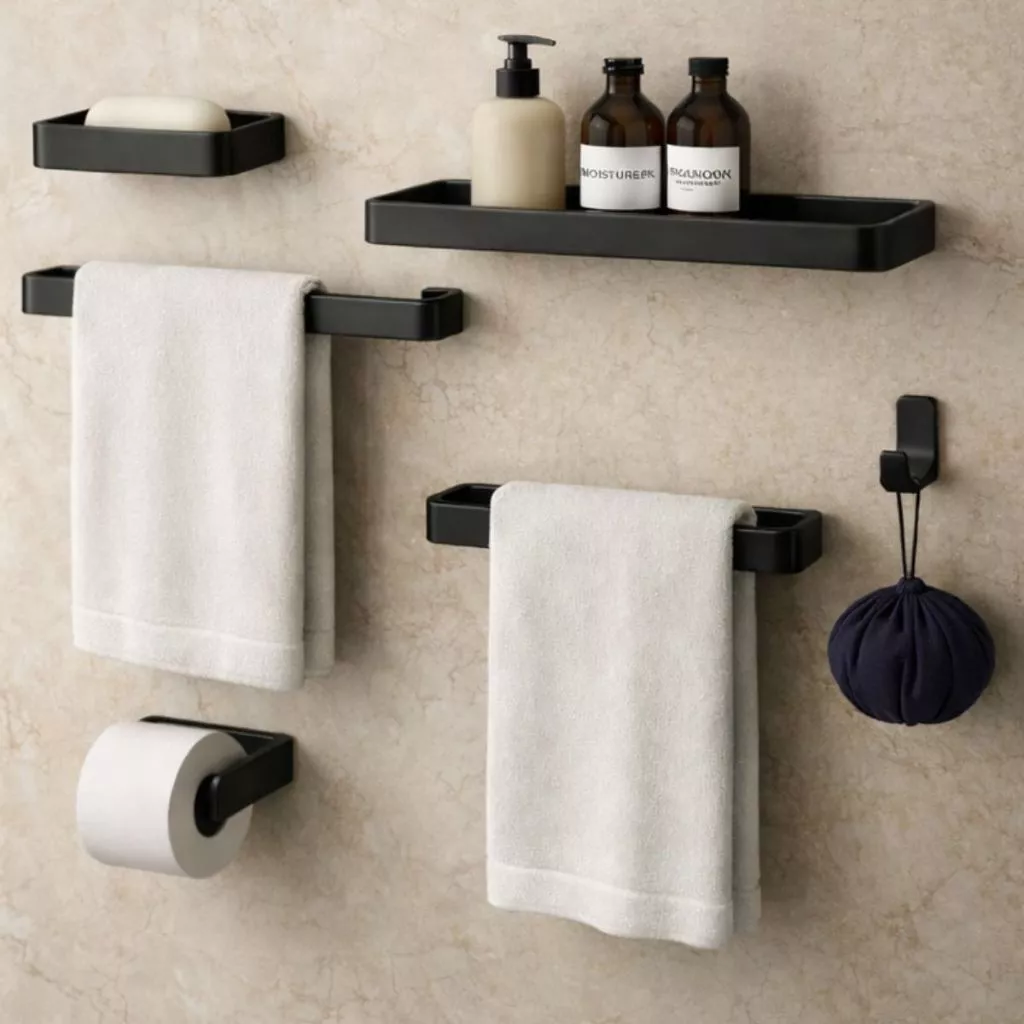 Kit Acessórios Banheiro 6 Peças Instalado