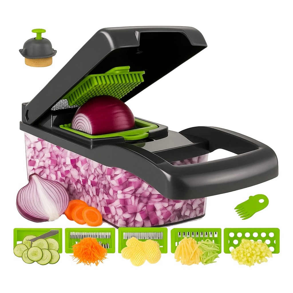 Fatiador Cortador Mandolin 16 em 1 Inox Multifuncional Ralad