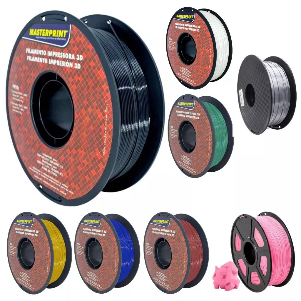 Filamento PETG 1Kg 1.75mm MasterPrint Premium Alta Resistência p/ Impressora 3D – Várias Cores