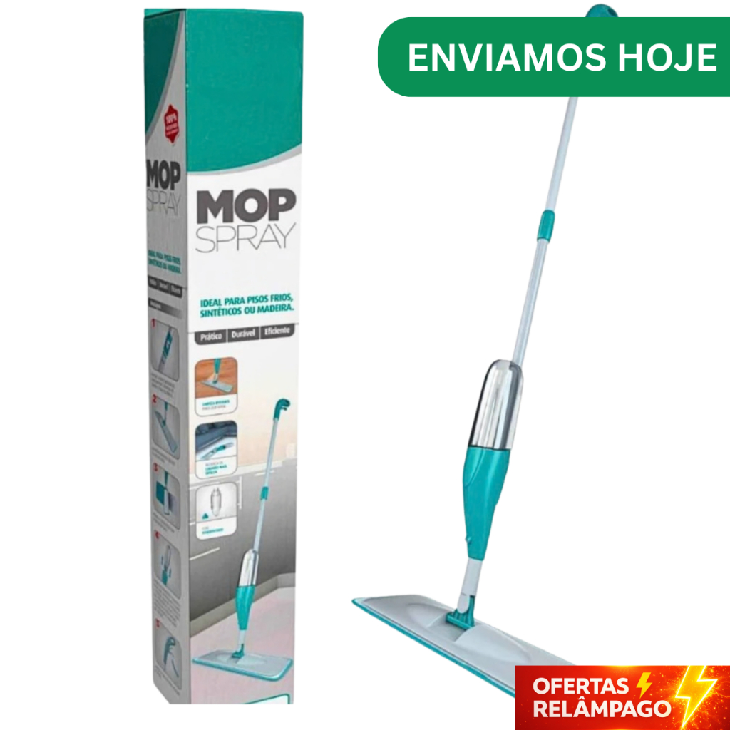 MOP Spray Rodo Esfregão com Reservatório Rodo Magico Limpa Seca | Shopee Brasil