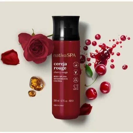 Body splash Desodorante colônia Cereja Rouge 100ml | Shopee Brasil