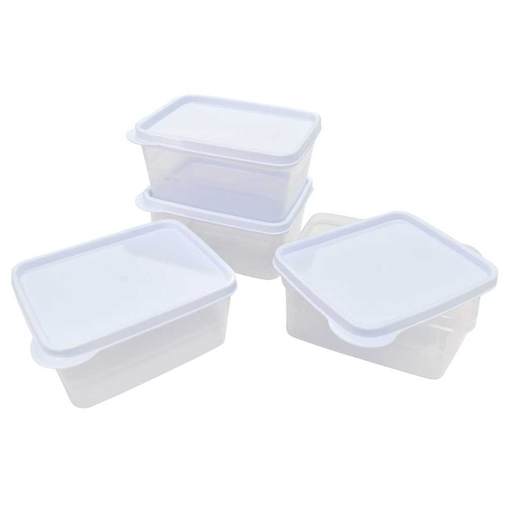 Kit 8 Potes Herméticos DUP Essencial 500ml Plástico Livre de BPA