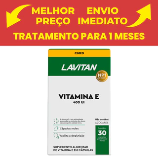 Lavitan Vitamina E 400 UI – Pele Jovem e Saudável com 30 Cápsulas em Oferta na Shopee