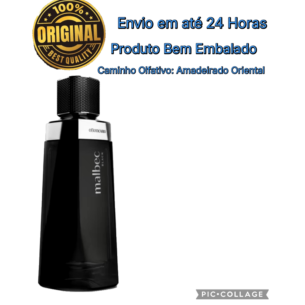 Perfume Malbec Black O Boticário Masculino 100ml Original Lacrado Pronta Entrega em Oferta na Shopee